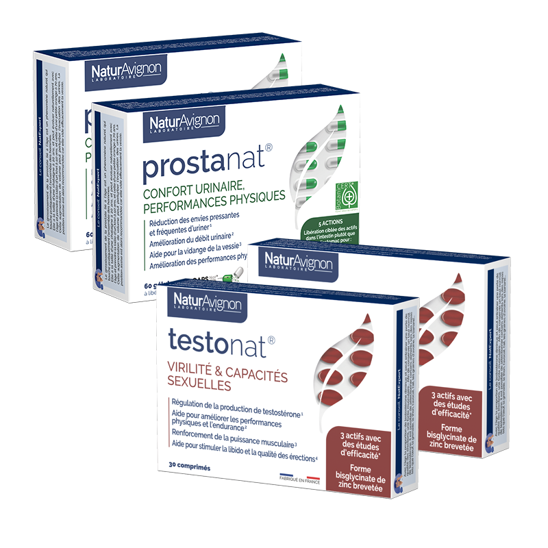 Duo ProstaNat et TestoNat : prostate, virilité et libido