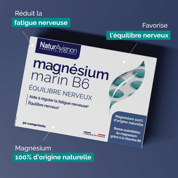 Magnésium Marin - B6 : Complément Alimentaire Magnésium Vitamine B6