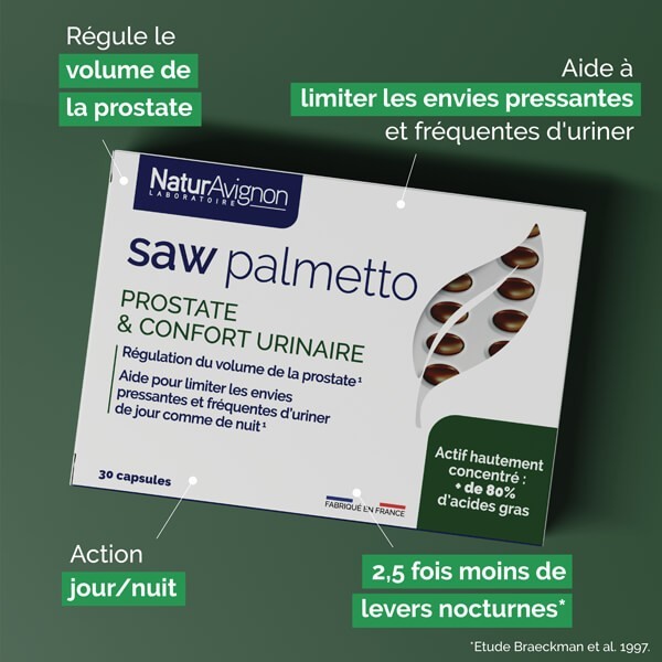 Saw Palmetto : Capsules - Confort urinaire et Prostate