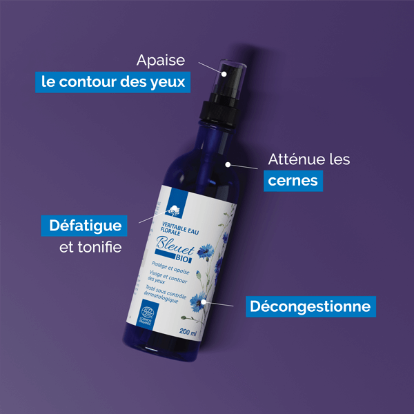 Eau Florale de Bleuet Bio pour les Yeux