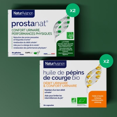 Duo ProstaNat et Huile de pépins de courge | Laboratoire NaturAvignon