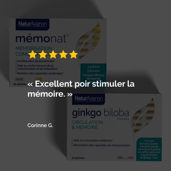 Duo Ginkgo et MémoNat : complément alimentaire mémoire & concentration