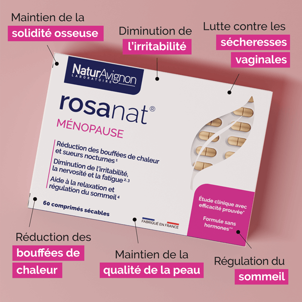 ROSANSAT ménopause : Compléments Alimentaires  pour la MENOPAUSE