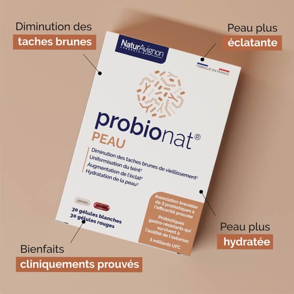 Complément alimentaire Probionat Peau :  corrige les signes de l'âge.