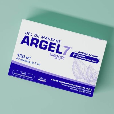 Argel 7 unidose : Gel de massage articulations & muscles effet froid